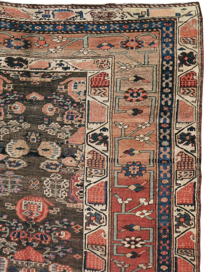 Antique Persian Bidjar Wide Gallery Runner, No.12607 - Gss