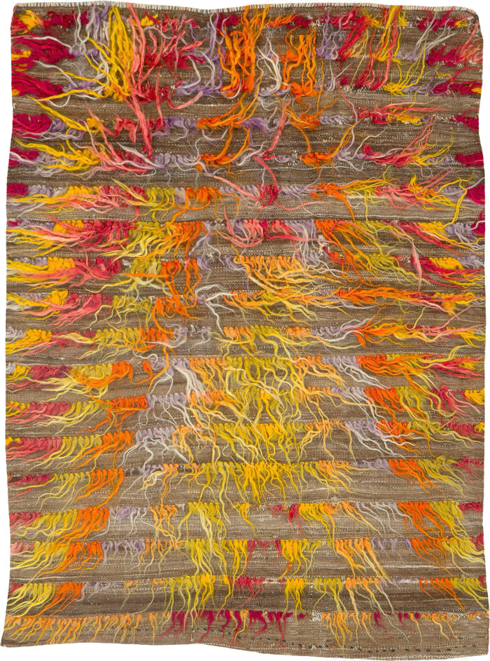 Vintage Turkish Tulu Rug, No.12626 - Gss