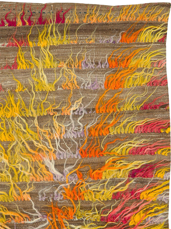 Vintage Turkish Tulu Rug, No.12626 - Gss