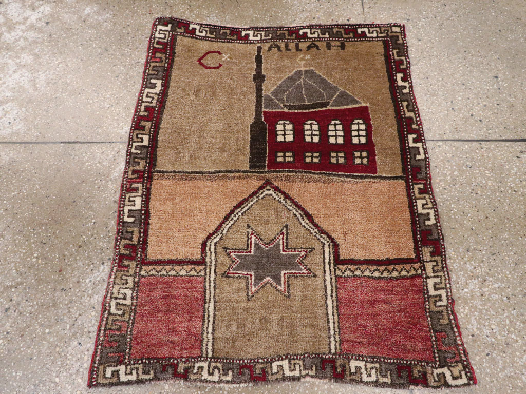 Vintage Turkish Anatolian Pictorial Rug, No.12633 - Gss