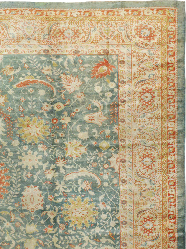 Antique Turkish Oushak Large Room Size Carpet, No.12639 - Gss