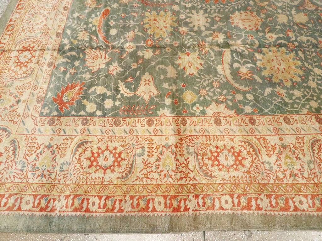 Antique Turkish Oushak Large Room Size Carpet, No.12639 - Gss