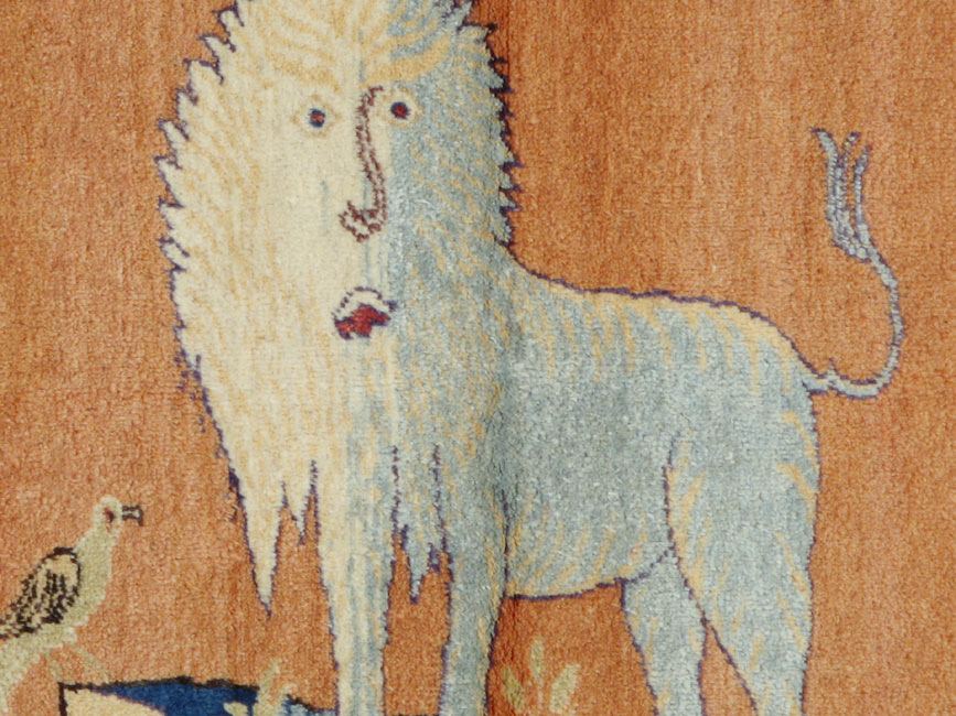 Vintage Turkish Kayseri Pictorial  Rug, No.12789 - Gss