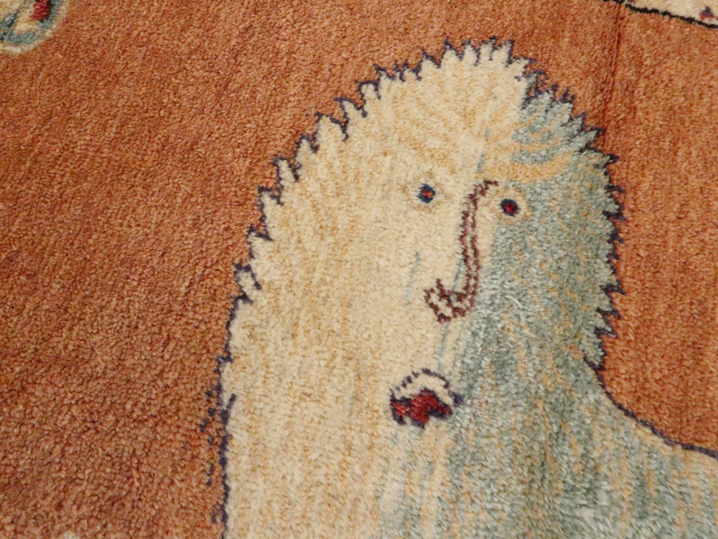 Vintage Turkish Kayseri Pictorial  Rug, No.12789 - Gss