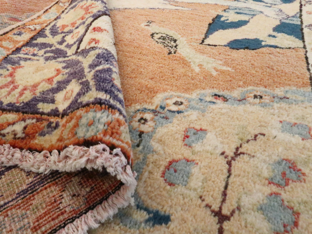 Vintage Turkish Kayseri Pictorial  Rug, No.12789 - Gss