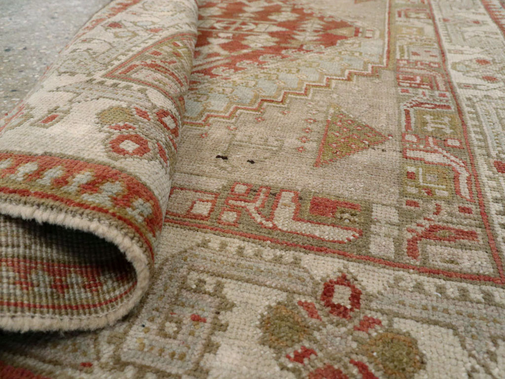 Vintage Persian Serab Throw Rug, No.12944 - Gss