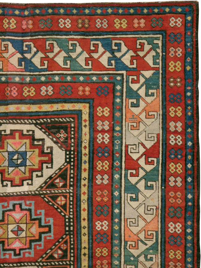 Antique Caucasian Shirvan Rug, No.12955 - Gss