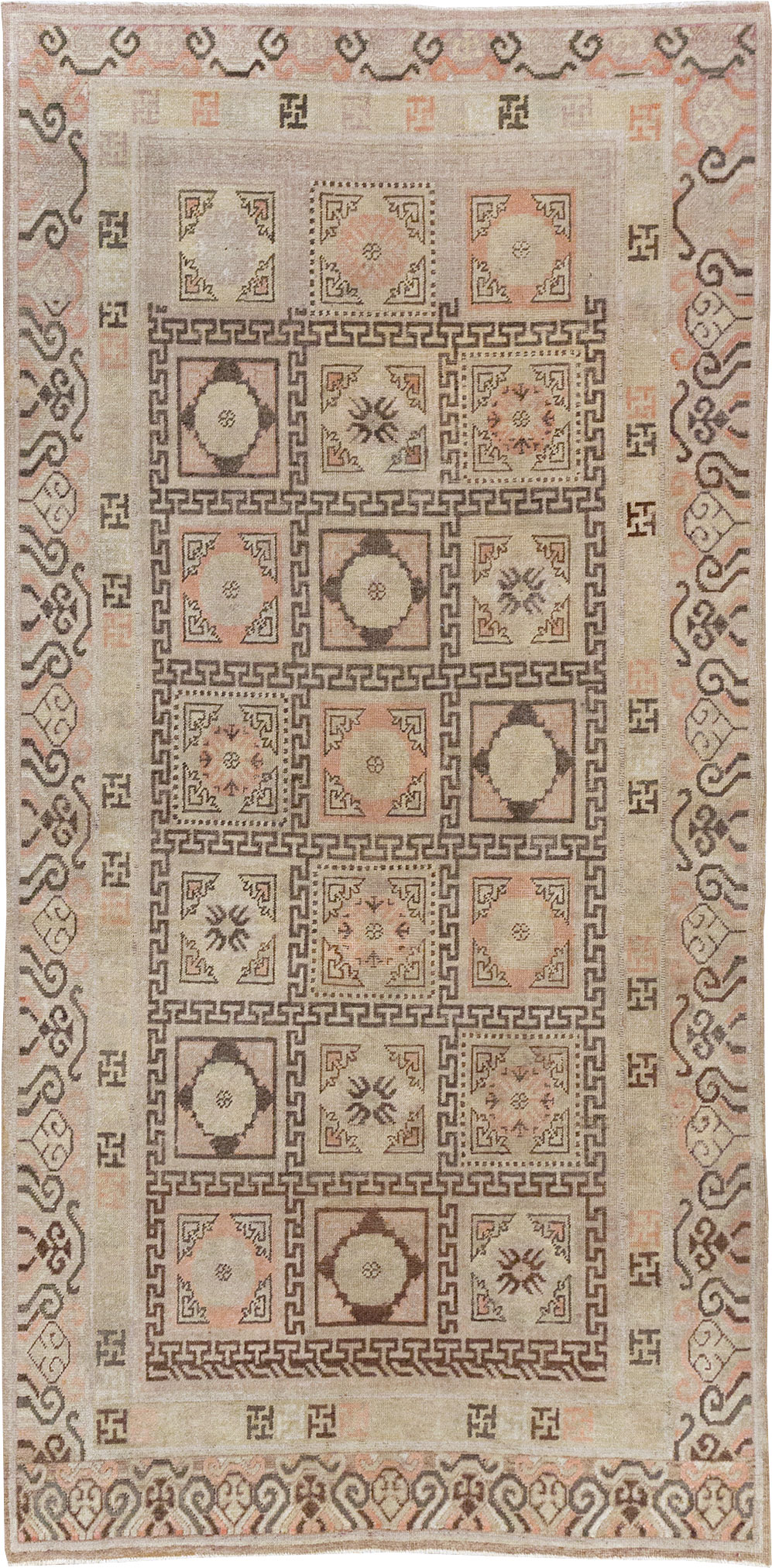 Antique East Turkestan Khotan Gallery Rug, No.13063 - Gss