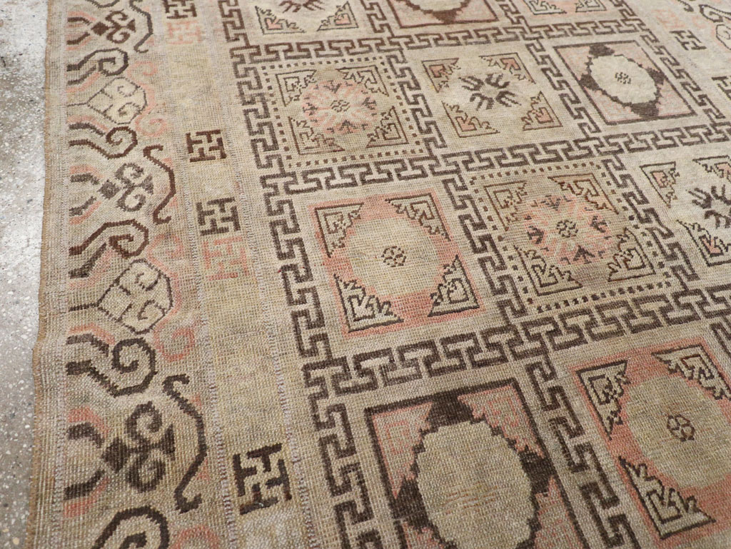 Antique East Turkestan Khotan Gallery Rug, No.13063 - Gss