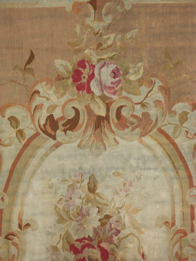 Antique French Aubusson Rug, No.13089 - Gss