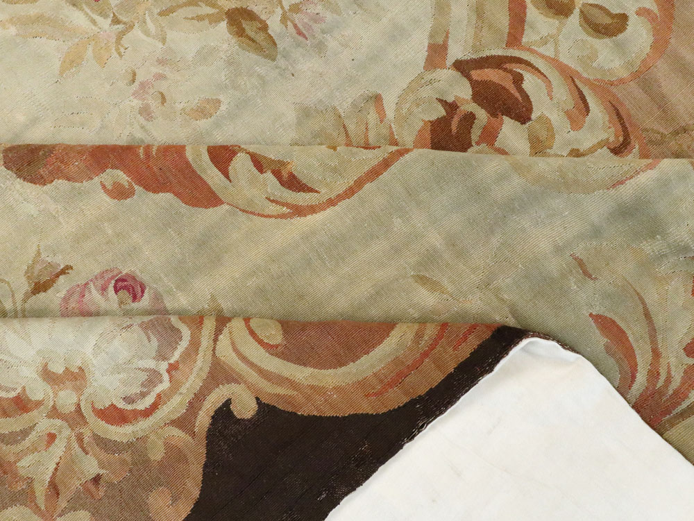 Antique French Aubusson Rug, No.13089 - Gss