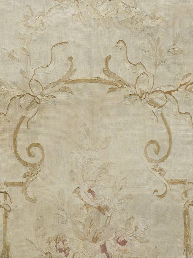 Antique French Aubusson Rug, No.13096 - Gss