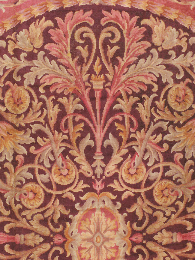 Antique European Savonnerie Square Carpet, No.13132 - Gss