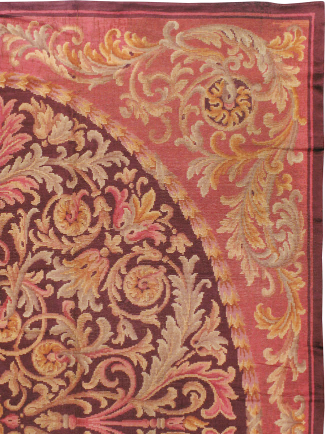 Antique European Savonnerie Square Carpet, No.13132 - Gss