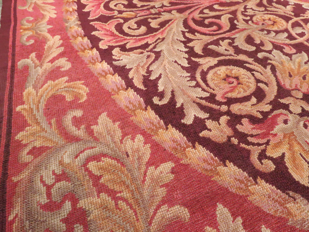Antique European Savonnerie Square Carpet, No.13132 - Gss