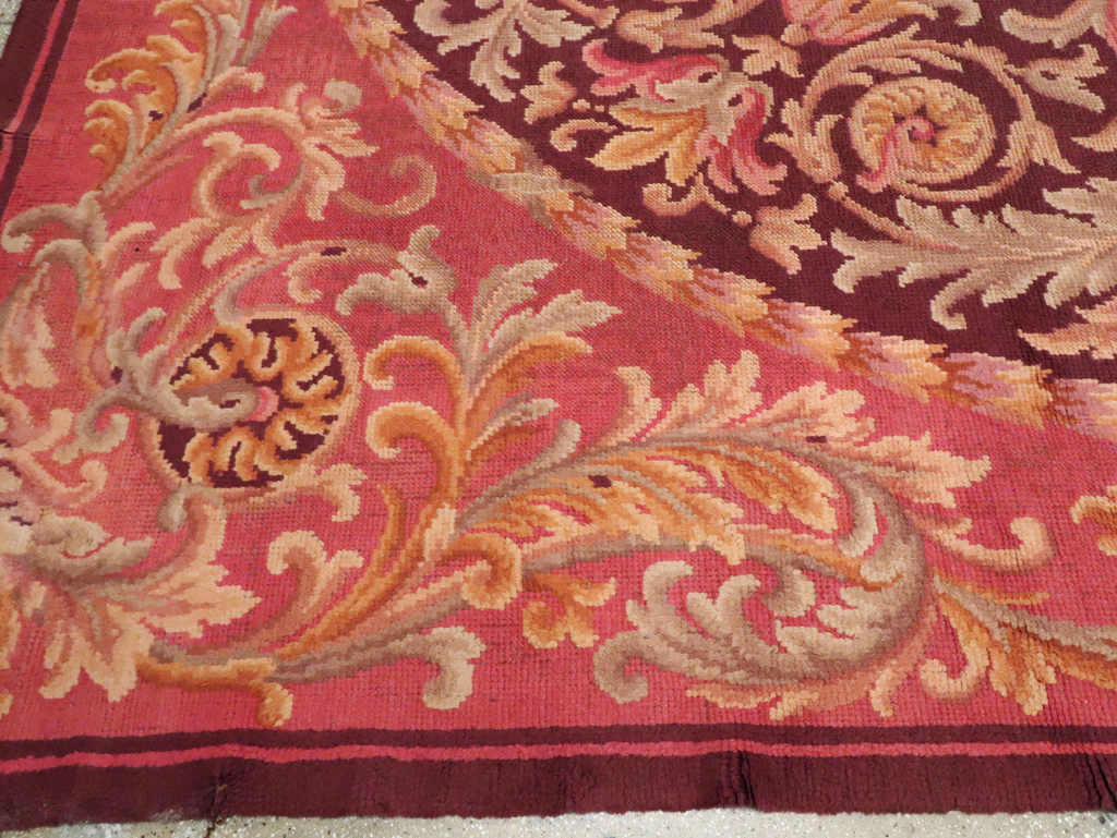 Antique European Savonnerie Square Carpet, No.13132 - Gss