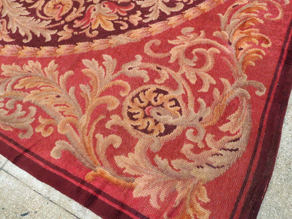 Antique European Savonnerie Square Carpet, No.13132 - Gss
