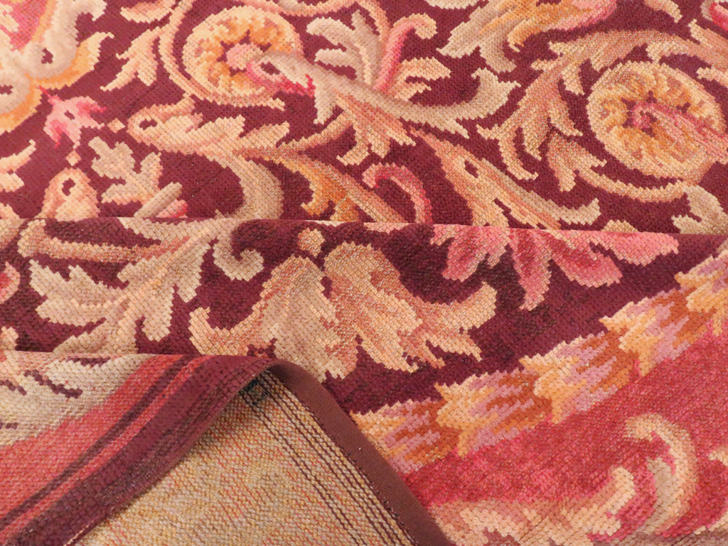 Antique European Savonnerie Square Carpet, No.13132 - Gss