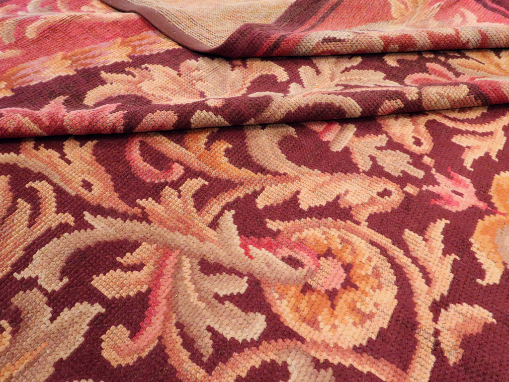 Antique European Savonnerie Square Carpet, No.13132 - Gss