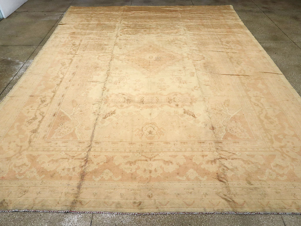 Antique European Oushak Carpet, No.13215 - Gss