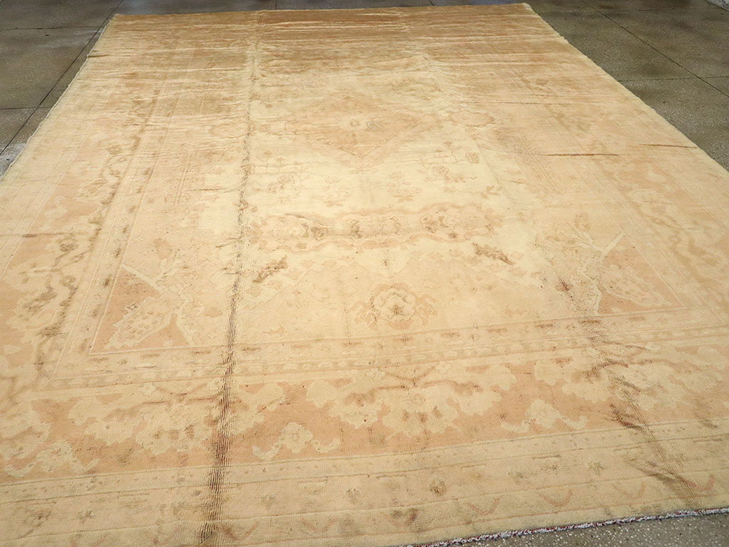 Antique European Oushak Carpet, No.13215 - Gss