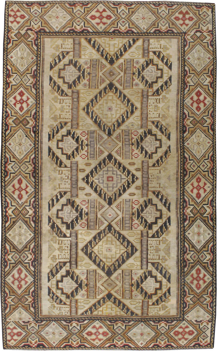 Antique Russian Bessarabian Accent Carpet, No.13227 - Gss