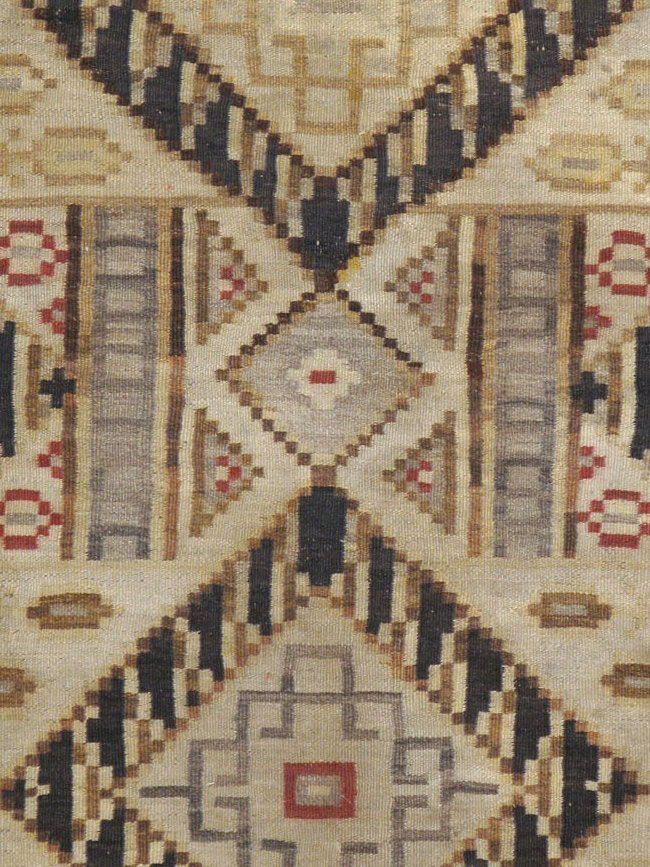 Antique Russian Bessarabian Accent Carpet, No.13227 - Gss