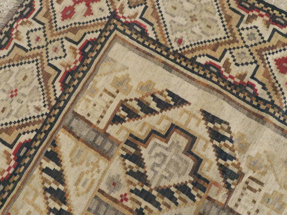 Antique Russian Bessarabian Accent Carpet, No.13227 - Gss