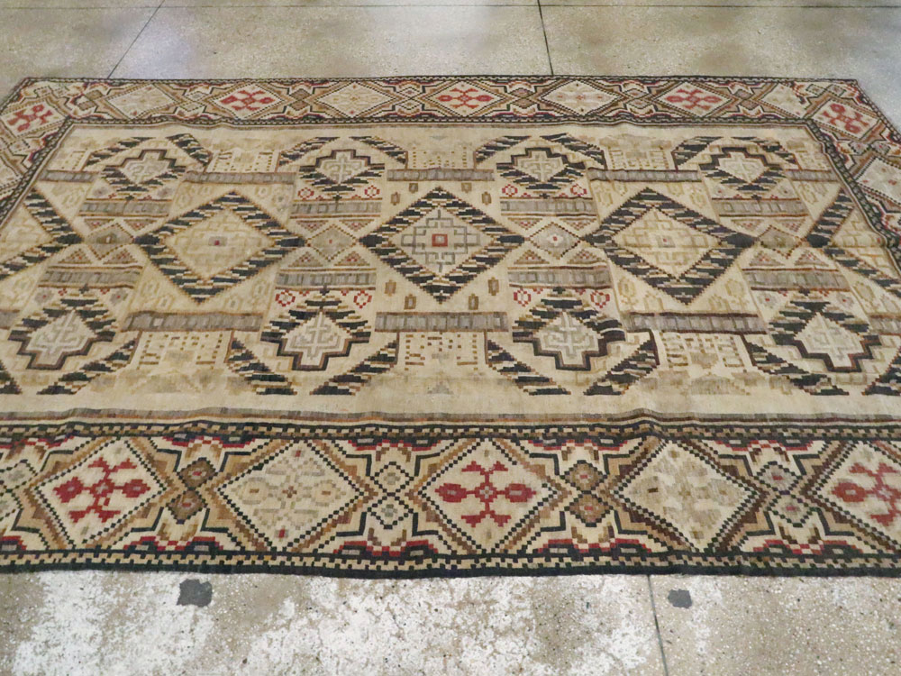 Antique Russian Bessarabian Accent Carpet, No.13227 - Gss