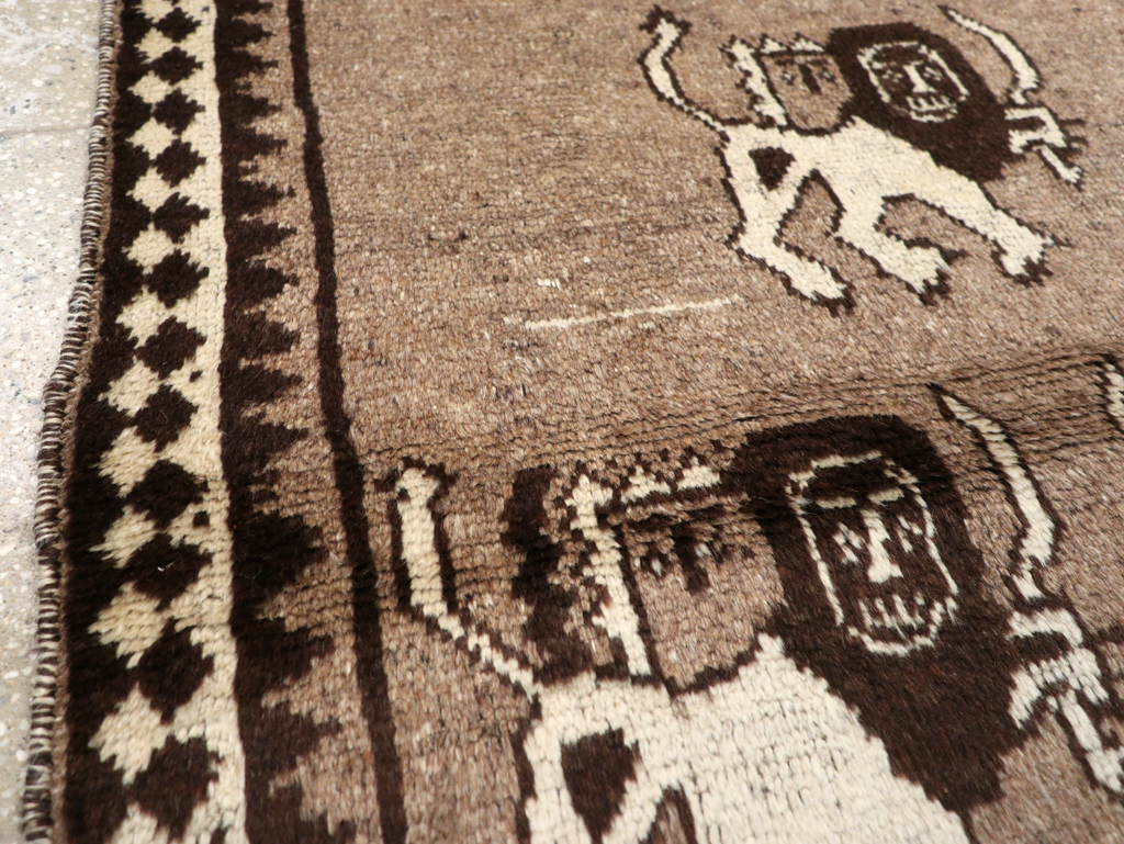 Vintage Persian Gabbeh Pictorial Rug (Pair: 1 of 2), No.13303 - Gss