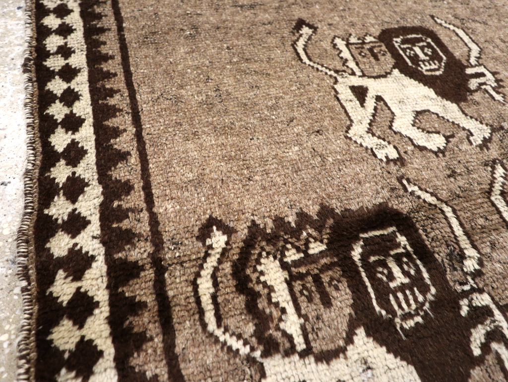 Vintage Persian Gabbeh Pictorial Rug (Pair: 2 of 2), No.13304 - Gss