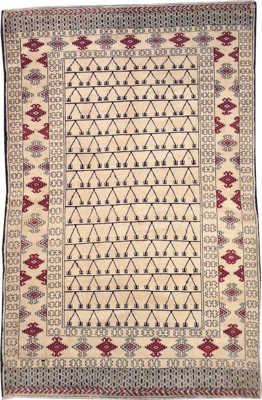 Vintage Persian Baluch Rug, No.13313 - Gss