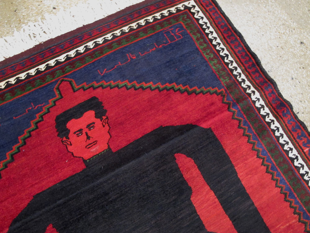 Vintage Shiraz Pictorial Rug, No.13322 - Gss