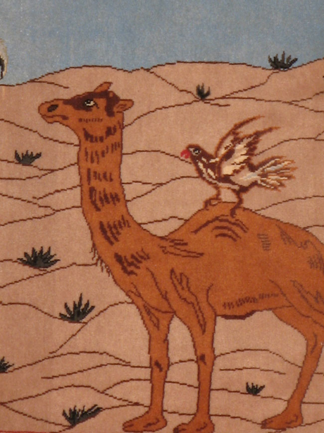 Vintage Persian Tabriz Pictorial Rug, No.13414 - Gss