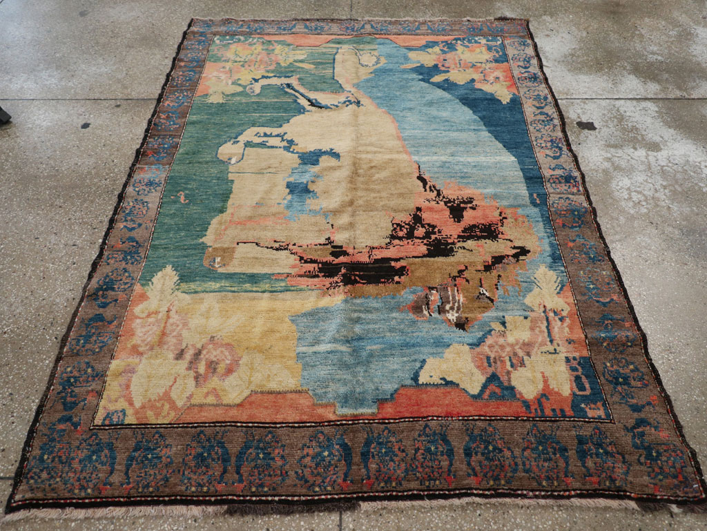 Vintage Persian Gabbeh Pictorial Rug, No.13419 - Gss