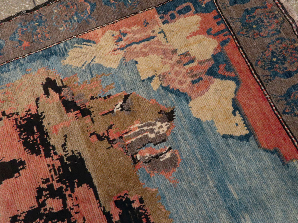 Vintage Persian Gabbeh Pictorial Rug, No.13419 - Gss