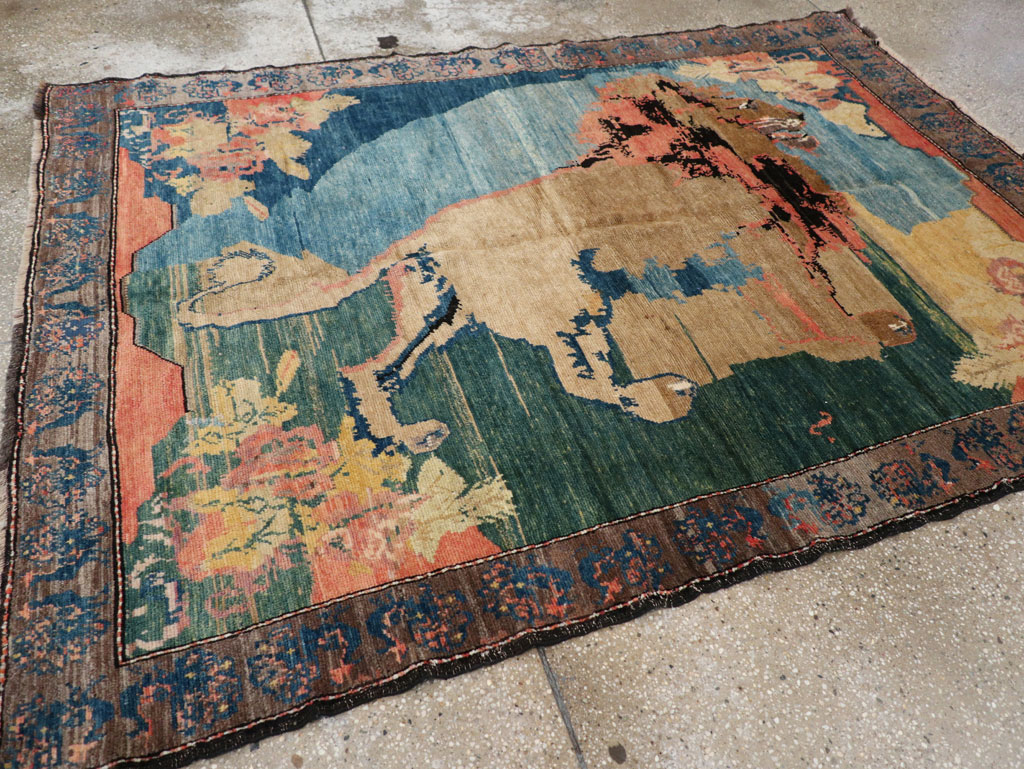 Vintage Persian Gabbeh Pictorial Rug, No.13419 - Gss