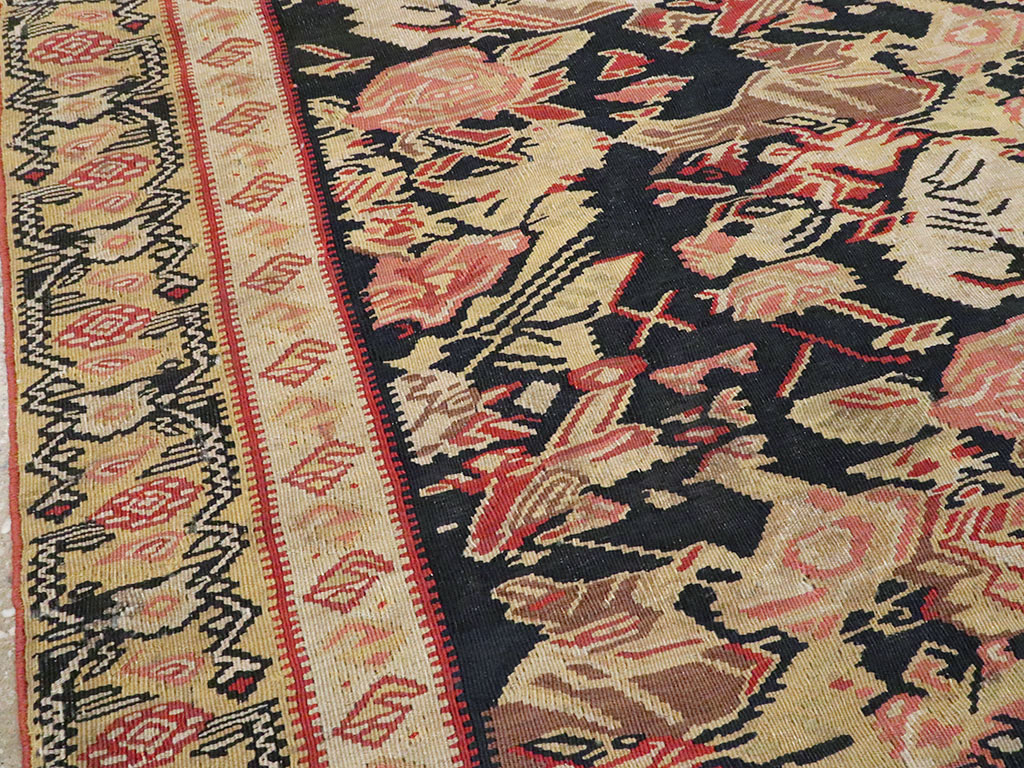 Antique Persian Senneh Kilim, No.13433 - Gss