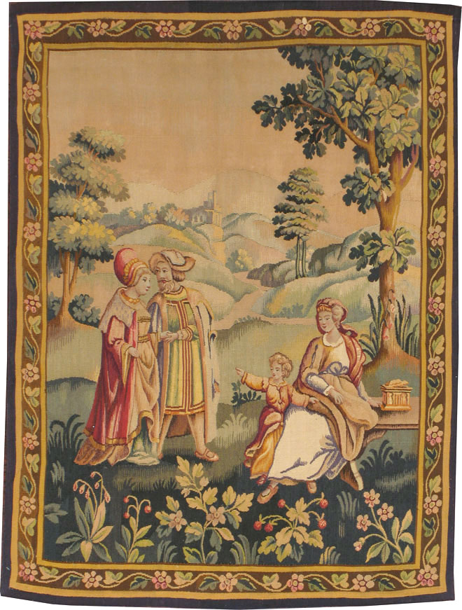 Antique French Tapestry, No.13436 - Gss