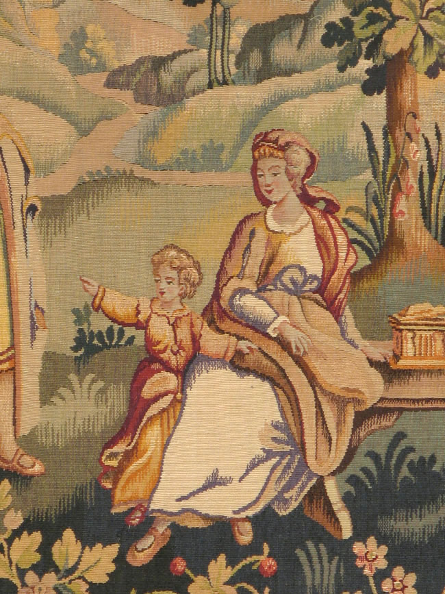 Antique French Tapestry, No.13436 - Gss