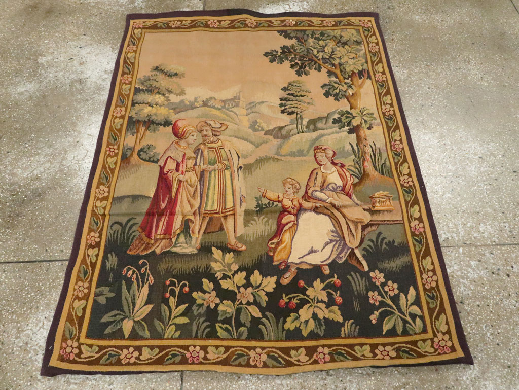 Antique French Tapestry, No.13436 - Gss