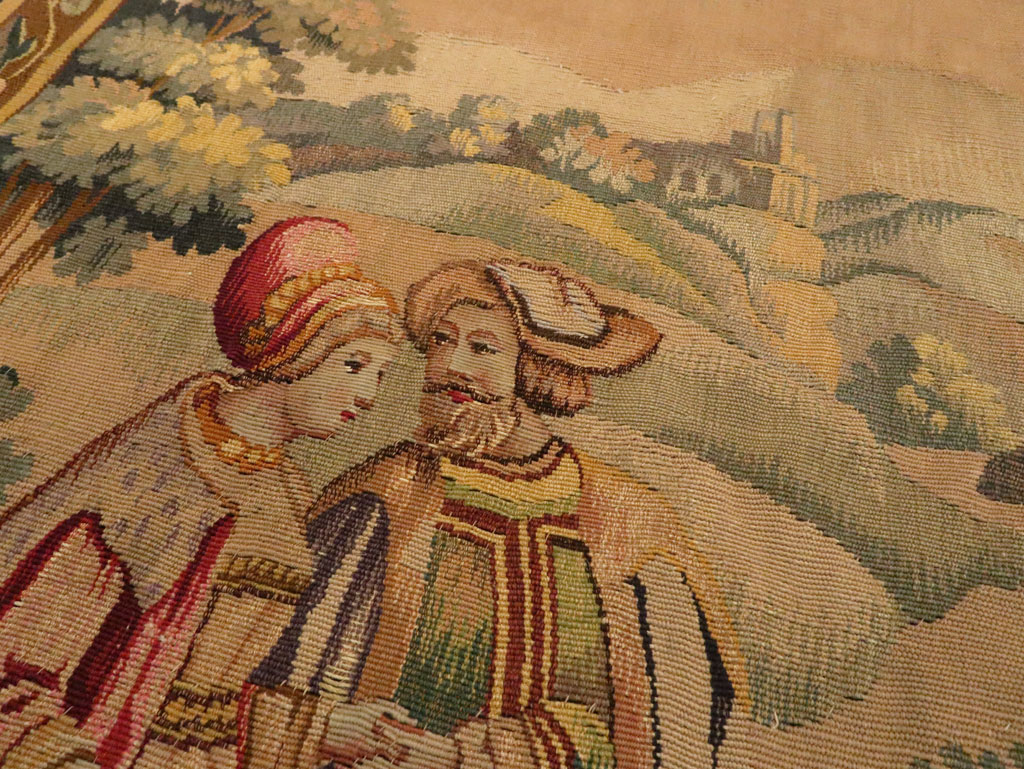 Antique French Tapestry, No.13436 - Gss