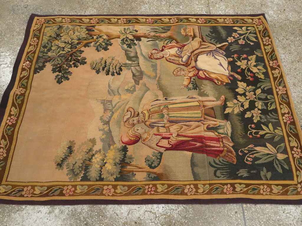 Antique French Tapestry, No.13436 - Gss