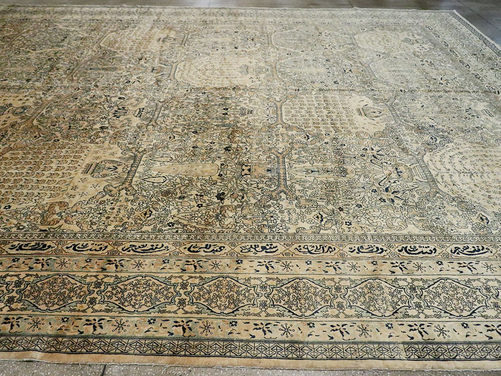 Vintage Indian Lahore Oversize Carpet, No.13446 - Gss