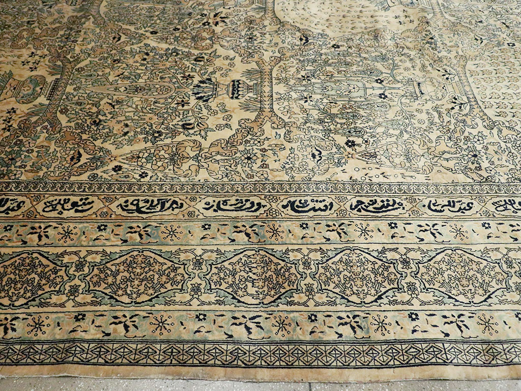 Vintage Indian Lahore Oversize Carpet, No.13446 - Gss