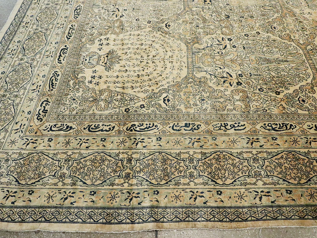 Vintage Indian Lahore Oversize Carpet, No.13446 - Gss