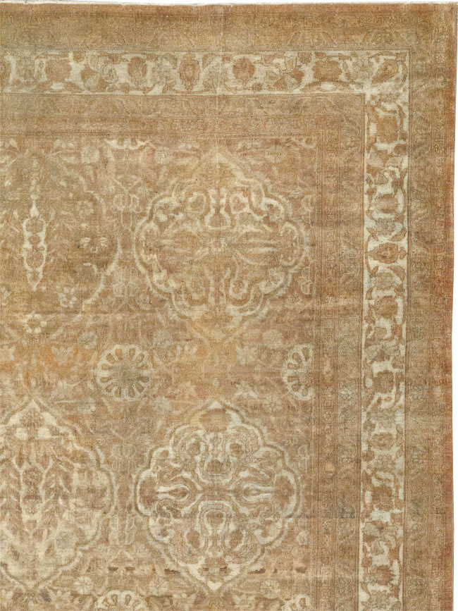 Antique Indian Agra Square Room Size Carpet, No.13455 - Gss