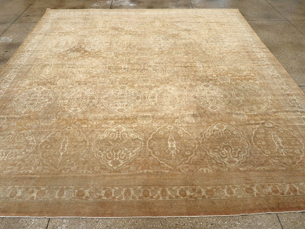 Antique Indian Agra Square Room Size Carpet, No.13455 - Gss