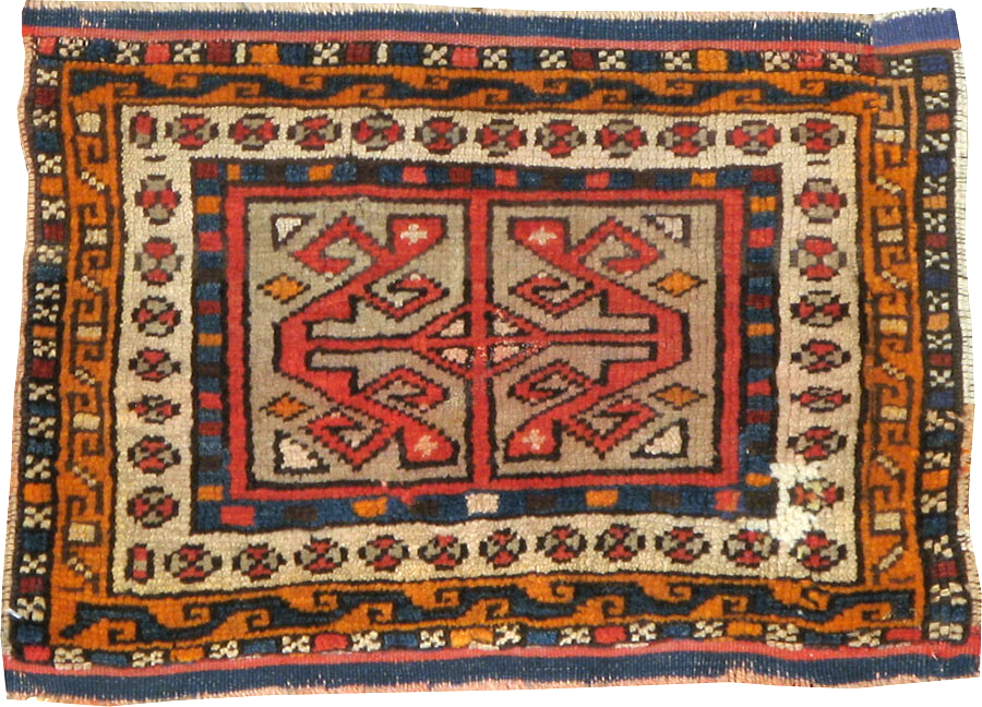 Antique Kurdish Persian Rug (Pair: 1 of 2), No.13497 - Gss