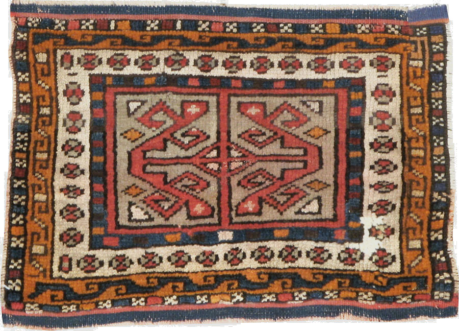 Antique Kurdish Persian Rug (Pair: 1 of 2), No.13497 - Gss
